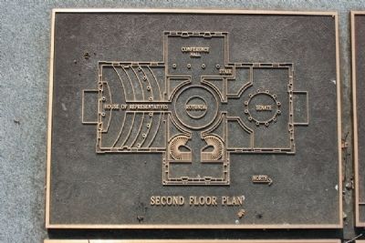 Second Floor Plan of the Capitol. (The Architect Marker) image. Click for full size.