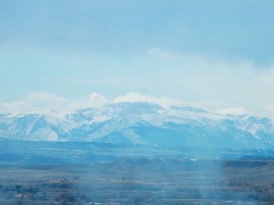 Beartooth Mountains south of Billings, as viewed from Zimmerman Park image. Click for full size.