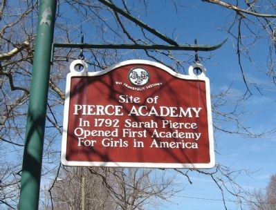 Site of Pierce Academy Marker. Click for full size. Site of Pierce Academy Marker image. Click for full size.
