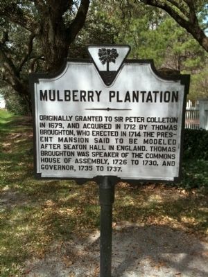 Mulberry Plantation Marker image. Click for full size.