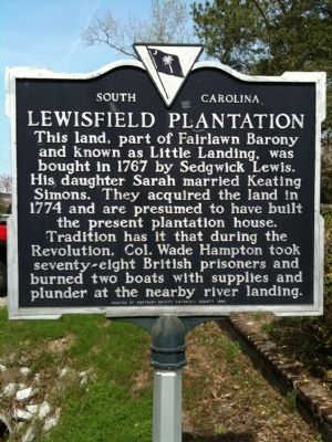 Lewisfield Plantation Marker image. Click for full size.