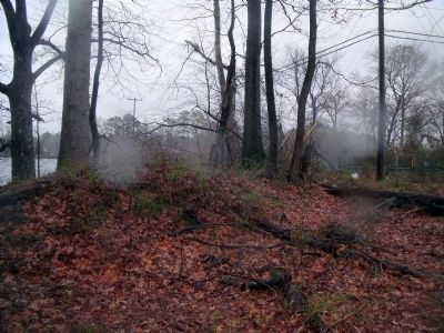 The only remaining earthwork from the Battle of Big Bethel image. Click for full size.