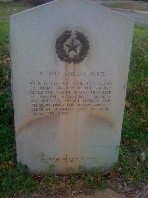 The La Calle Real del Norte Marker at the old location image. Click for full size.