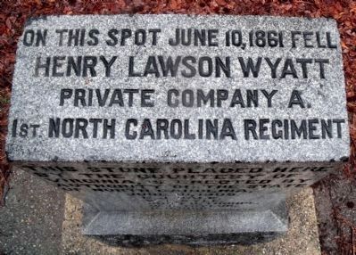 Henry Lawson Wyatt Monument. Click for full size. Henry Lawson Wyatt Monument image. Click for full size.