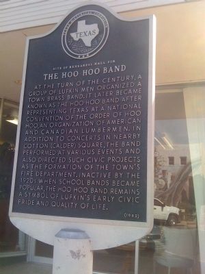 Site of Rehearsal Hall for The Hoo Hoo Band Marker image. Click for full size.