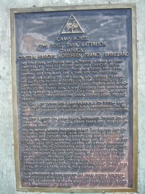 Camp Bouse Marker. Click for full size. Camp Bouse Marker image. Click for full size.