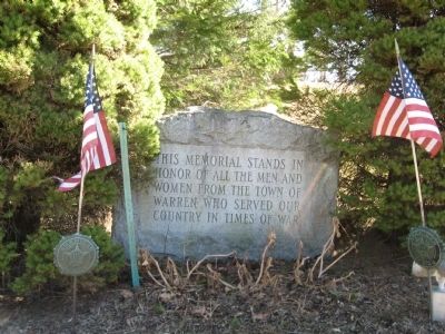 Warren Veterans Memorial. Click for full size. Warren Veterans Memorial image. Click for full size.