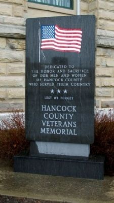 Hancock County Veterans Memorial. Click for full size. Hancock County Veterans Memorial image. Click for full size.