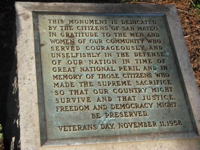 Central Park Veterans Memorial Marker image. Click for full size.
