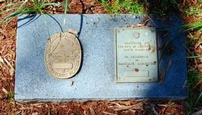 National Register Medallion (Left)<br>City Restoration Marker (Right)<br>Located Near Falls Cottage image. Click for full size.