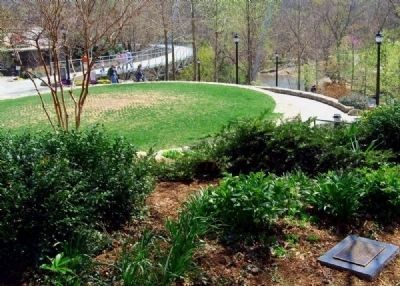 Falls Park -<br>From the Hessie Morrah Graham Marker. Click for full size. Falls Park -<br>From the Hessie Morrah Graham Marker image. Click for full size.