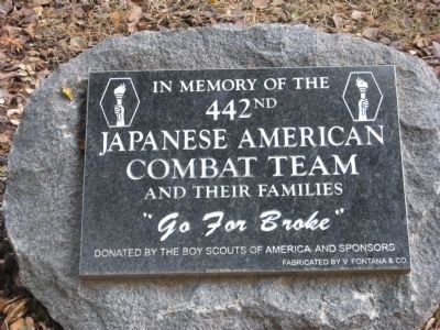 Central Park Veterans Memorial – Japanese-American Combat Team Marker image. Click for full size.