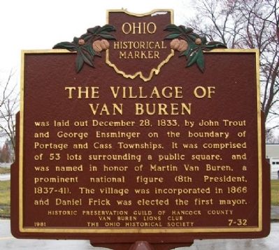 The Village of Van Buren Marker (Side A). Click for full size. The Village of Van Buren Marker (Side A) image. Click for full size.