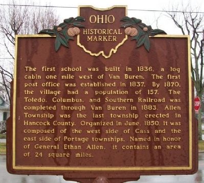 The Village of Van Buren Marker (Side B). Click for full size. The Village of Van Buren Marker (Side B) image. Click for full size.