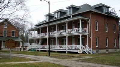 Wood County Infirmary and Marker image. Click for full size.