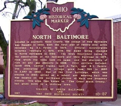 North Baltimore Marker (Side A) image. Click for full size.