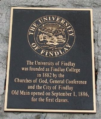 The University of Findlay Marker. Click for full size. The University of Findlay Marker image. Click for full size.