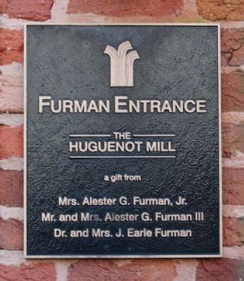 Furman Entrance Marker. Click for full size. Furman Entrance Marker image. Click for full size.