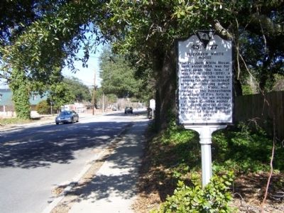 Elizabeth White House Marker, looking north along North Main Street image. Click for full size.