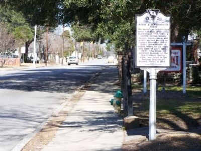 Henry L. Scarborough House Marker, looking north along North Main Street image. Click for full size.