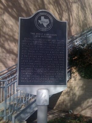 The Depot Explosion and Mystery Marker. Click for full size. The Depot Explosion and Mystery Marker image. Click for full size.
