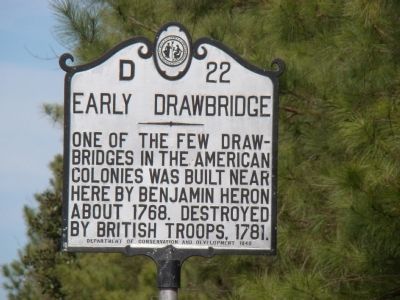 Early Drawbridge Marker image. Click for full size.