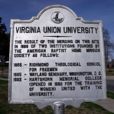 Virginia Union University Marker image. Click for full size.