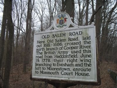 Old Salem Road Marker image. Click for full size.