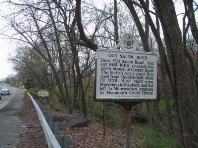 Marker on Brace Road (Old Salem Road) image. Click for full size.