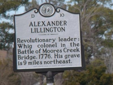 Alexander Lillington Marker. Click for more information. Alexander Lillington Marker image. Click for more information.