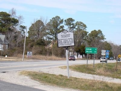 Alexander Lillington Marker. Click for full size. Alexander Lillington Marker image. Click for full size.