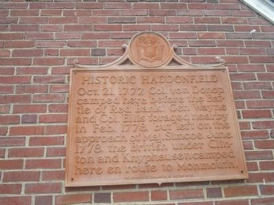 Historic Haddonfield Marker. Click for full size. Historic Haddonfield Marker image. Click for full size.