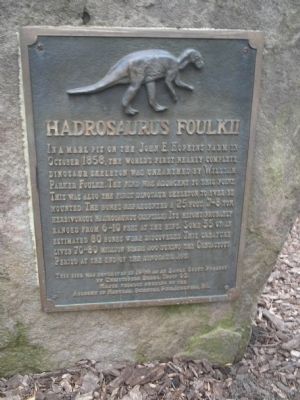 Hadrosaurus Foulkii Marker image. Click for full size.