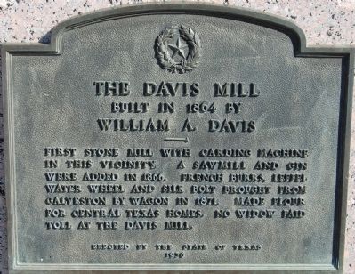 The Davis Mill Marker. Click for full size. The Davis Mill Marker image. Click for full size.