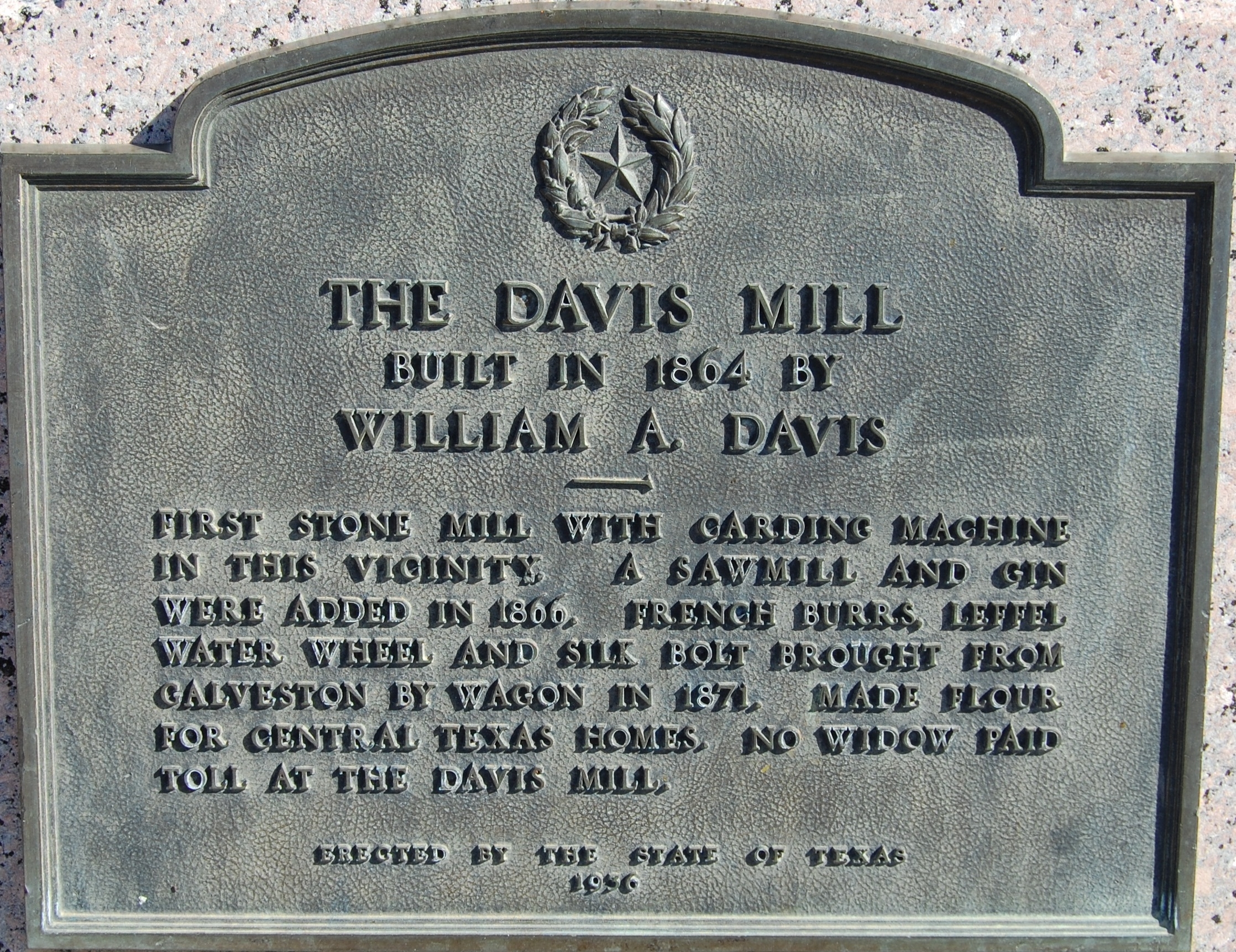 The Davis Mill Marker