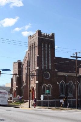 Wesley Methodist Church and Marker. Click for full size. Wesley Methodist Church and Marker image. Click for full size.