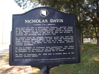 Nicholas Davis Marker image. Click for full size.