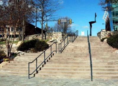 Community Staircase Leading from<br>Tate Plaza into Falls Park image. Click for full size.