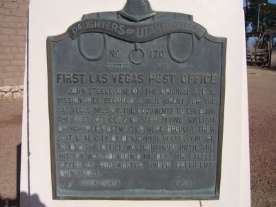 First Las Vegas Post Office Marker image. Click for full size.
