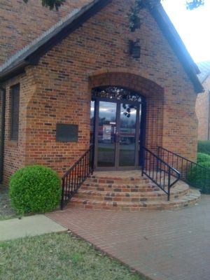 Marker is mounted outside entrance to church.. Click for full size. Marker is mounted outside entrance to church. image. Click for full size.