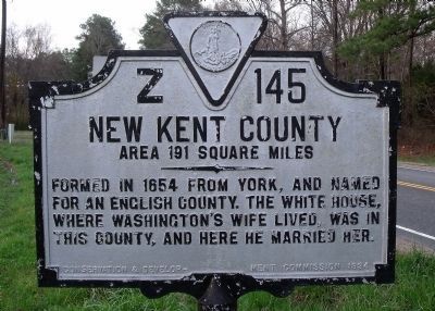 New Kent County Marker (obverse) image. Click for full size.