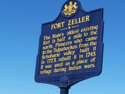 Fort Zeller Marker image. Click for full size.