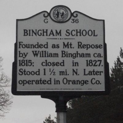 Bingham School Marker. Click for full size. Bingham School Marker image. Click for full size.