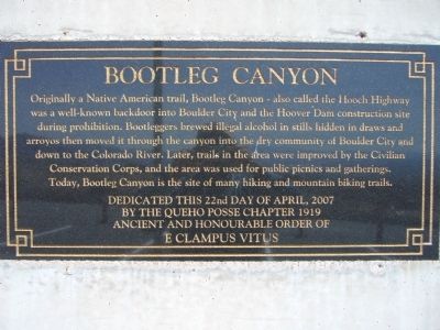 Bootleg Canyon Marker. Click for full size. Bootleg Canyon Marker image. Click for full size.