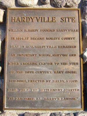 Hardyville Site Marker. Click for full size. Hardyville Site Marker image. Click for full size.