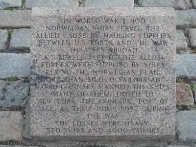 Norwegian Maritime Memorial Marker image. Click for full size.