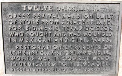 Twelve Oaks Marker image. Click for full size.