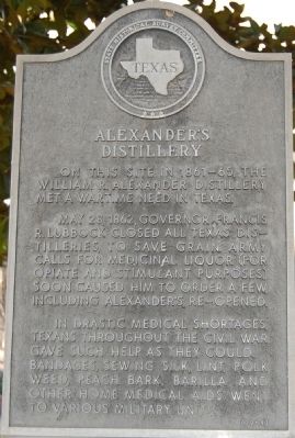 Alexander's Distillery Marker image. Click for full size.