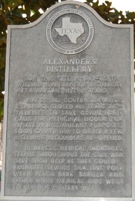 Alexander's Distillery Marker. Click for full size. Alexander's Distillery Marker image. Click for full size.
