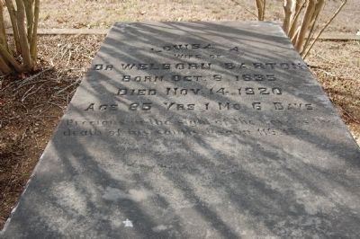 Louisa Adeline Barton Tombstone. Click for full size. Louisa Adeline Barton Tombstone image. Click for full size.